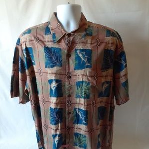 Bluewater mens Hawaiian style button down shirt